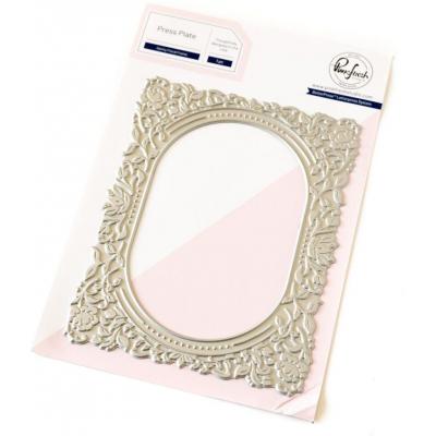 Pinkfresh Studio Press Plate- Dainty Floral Frame